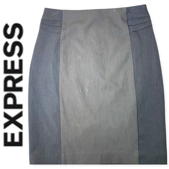 Express Two Tone Gray Boss Babe Skirt - Picture 1 of 11